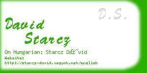 david starcz business card